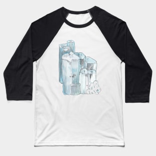 Aquamarine Crystal Baseball T-Shirt